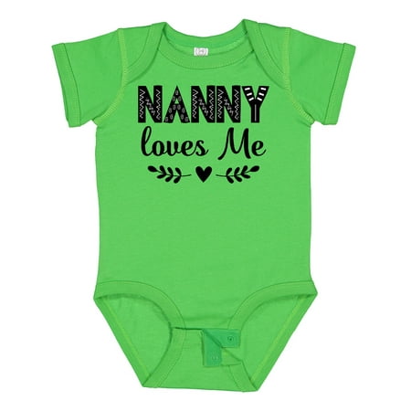

Inktastic My Nanny Loves Me Grandchild Gift Baby Boy or Baby Girl Bodysuit