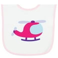 thumbnail image 2 of Inktastic Helicopter Pink Girls Baby Terry Cloth Bib, 2 of 3