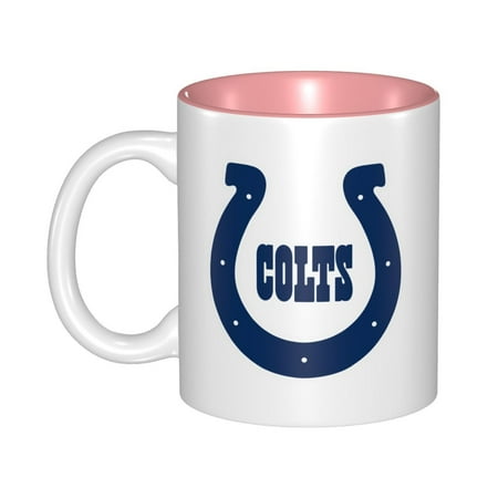 

Indianapolis_Colts 11 Oz Originality Coffee Mugs Large Water Mugs With Handle Porcelain Coffee Cup Thank You Gifts For Mom Dad And Friends Pink