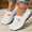White, variant on Women's Breathable Knit Slip-On Walking Shoes, Lightweight Comfort Casual Sneakers with Air Cushion Support