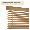 thumbnail image 3 of Cordless Light Filtering Mini Blind - 36 Inch Width, 64 Inch Length, 1" Slat Size - Woodtone - Cordless GII Morningstar Horizontal Windows Blinds for Interior by Achim Home Decor, 3 of 6