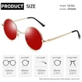 thumbnail image 4 of Gafas de sol Joopin Tinted Red Round UV400 para hombre y mujer, 4 of 6