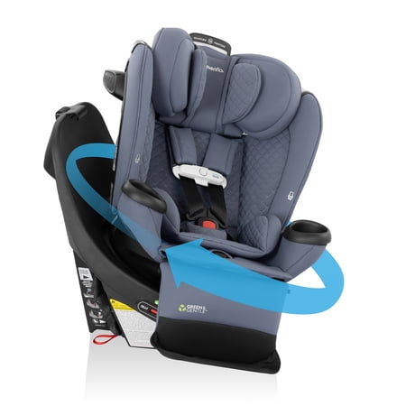 Evenflo Revolve360 Extend All-in-One Rotating Car Seat with Green & Gentle Fabric Flint
