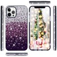 thumbnail image 6 of Compatible with iPhone 12 Pro Max Glitter Diamond Case Cute Bling Rhinestone Sparkle Shiny Crystal Bumper Luxury Case for Girls Women Protective Cover 3D Handmade Case 6.7 inch Purple, 6 of 11