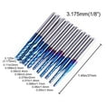 thumbnail image 3 of 10 Pcs End Mills Cnc Router Bits,1.45 Inch Shank Cutter Milling Carving Bit Set,1.5Mm To 3.175Mm Carbide End Mill Engraving Milling Cutter,Corn End Mill Engraving Milling Cutter Cnc Router Bits, 3 of 8