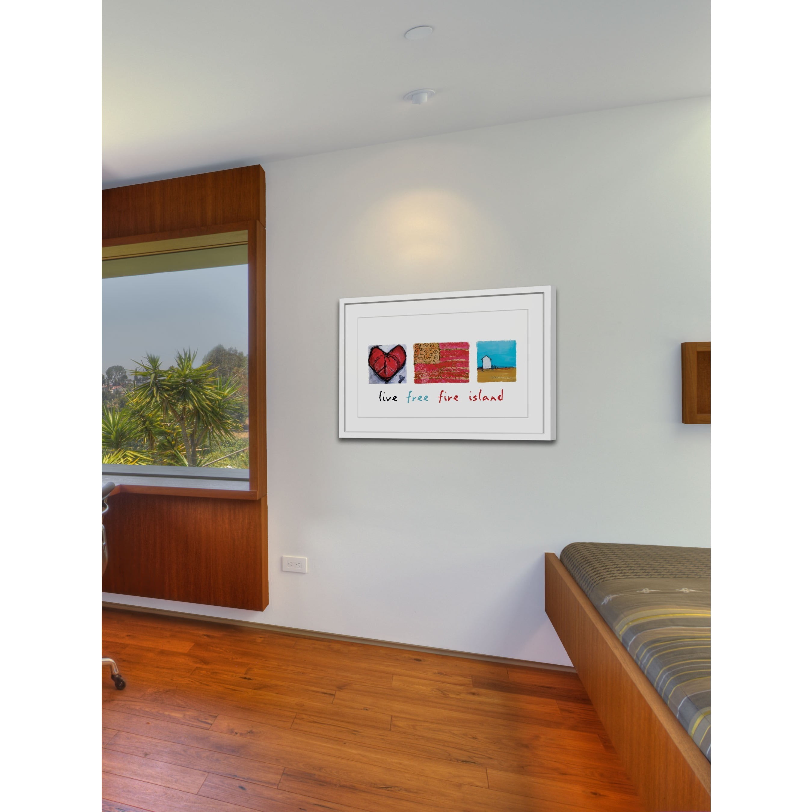 Marmont Hill "Live Free Fire Island" by Tori Campisi Painting Print in Frame