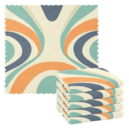 

6 Pieces of Kitchen Towels 11x11Inch Kitchen Dish Cloths Kitchen Dish Towels Reuseable Cleaning Cloths Super Beautiful Fringe