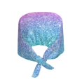 thumbnail image 2 of Kdxio Multicolor Glitter Pattern Turban Hat for Women Men Comfortable Adjustable Cleaning Working Cap with Sweatband, 2 of 8