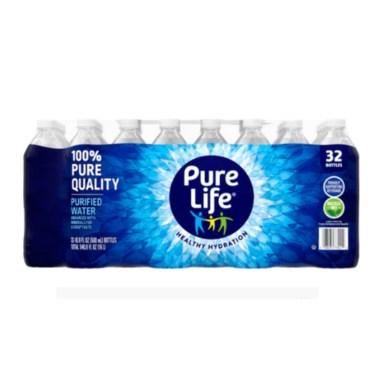 Pure Life® Purified Water 16.9 Fl Oz Plastic Bottle (32 Pack