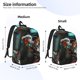 thumbnail image 2 of Fotbe Futuristic Robot Hummingbird Mochila de Lona con Estampado, Mochila Duradera, Mochila Versátil de Alta Calidad, Mochila Compacta Vintage-Small, 2 of 5