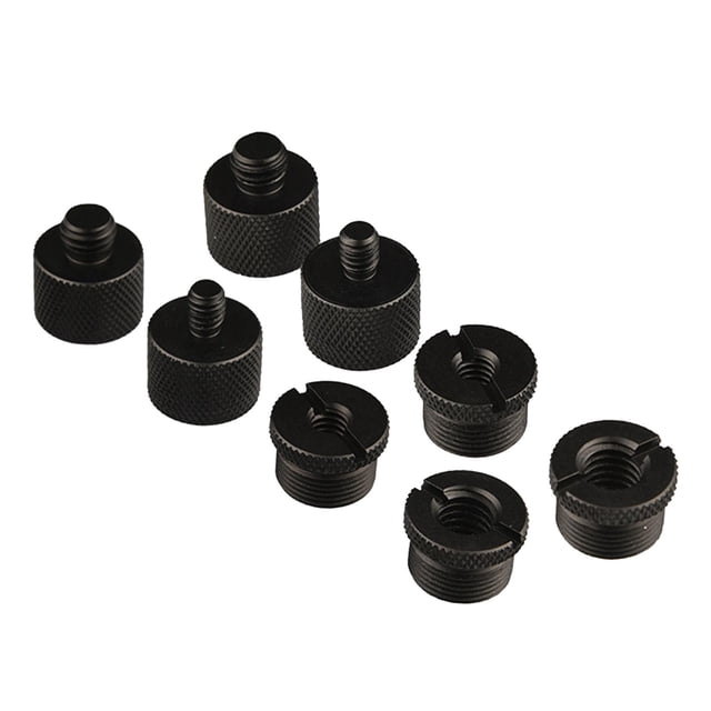 Adaptadores de rosca de micrófono shamjiam 8 piezas Aleación de aluminio