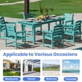 thumbnail image 4 of LOYALICE 7 PC Outdoor Patio Furniture Set, Patio Dining Sets, 6 Chairs and 1 Table, Turquoise, 4 of 10