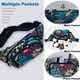 thumbnail image 4 of Riñonera Riñonera para Mujer Azul Riñoneras de Moda para Mujer con 3 Bolsillos con Cremallera Cinturón Ajustable Riñonera Impermeable para Pasear Perros, 4 of 5