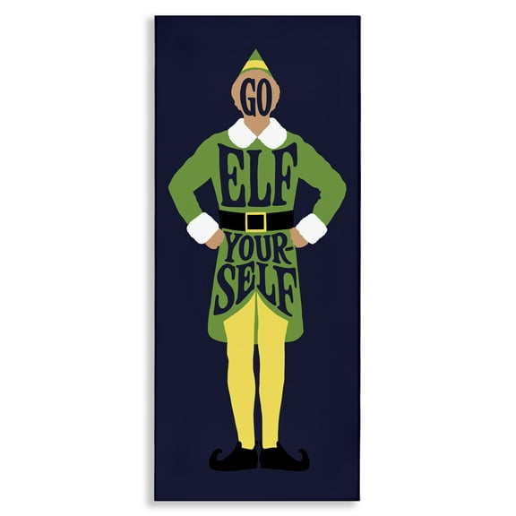 Stupell Industries Sassy Go Elf Yourself Holiday Painting Gallery Wrapped Canvas Art Prints Wall Art, 10 x 24