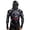 Gray, variant on Mens Compression Hooded Sun Shirts UV Sunscreen Long Sleeve Fishing Face Mask USA Flag Star Stripes 4th of July American Patriotic Tops
