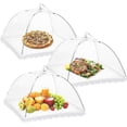 thumbnail image 1 of Pop-Up Mesh Food Covers 3 Pack - 14 Inch Insect-Proof Plate Tents for Outdoor BBQs, Picnics, and Parties, 1 of 5