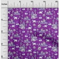 thumbnail image 2 of oneOone Cotton Poplin Violet Fabric Kalamkari Traditional Sewing Material Print Fabric By The Yard 56 Inch Wide, 2 of 5
