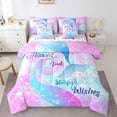 thumbnail image 1 of YST Mermaid Tail Comforter Set, Glitter Sparkle, 7-Piece, Queen, 1 of 5