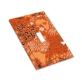 thumbnail image 3 of ZICANCN Outlet Covers Wall Plate, Orange Leopard Stripe Floral Light Switch Cover Decorative, Duplex Toggle Combo 1-Gang, 3 of 9
