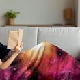 thumbnail image 3 of Zodiac Soft Flannel Fleece Throw Blanket, Colorful Astronomy Pictures of a Spiral Galaxy Stars Stardust and Cosmos, Cozy Plush for Indoor and Outdoor Use, 50" x 70", Pink Orange Green, by Ambesonne, 3 of 5