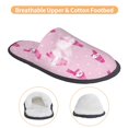 thumbnail image 3 of Balery Pink Scarf Snowman Pantuflas de Casa de Felpa Silenciosas con Diseño Estampado, Zapatillas Cómodas Antideslizantes de Algodón para Interior-Large, 3 of 8