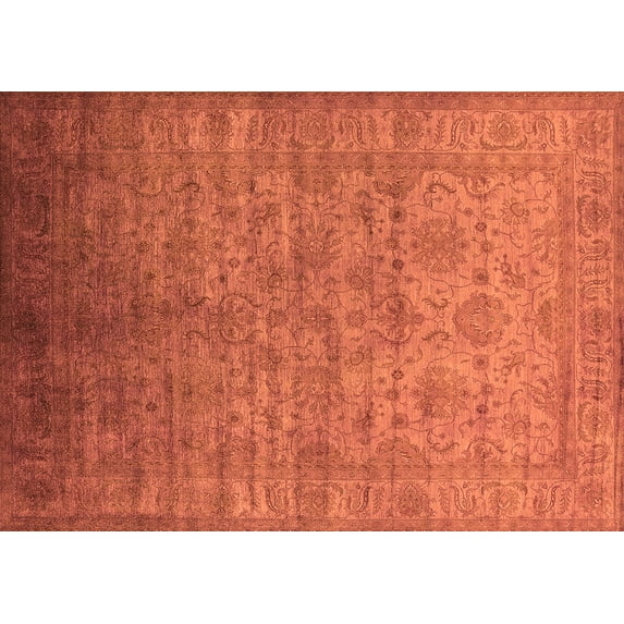 Ahgly Company Indoor Rectangle Oriental Orange Industrial Area Rugs, 3' x 5'