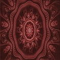 thumbnail image 1 of Ahgly Company Indoor Square Patterned FireBrick Red Area Rugs, 5' Square, 1 of 6