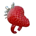 thumbnail image 7 of Sweet Strawberry Shaped Rings Portable Resin Adjustable Sizing Unisex, 7 of 7