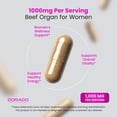 thumbnail image 4 of Beef Organ Supplement for Women - Grass Fed Beef Liver, Heart, Kidney & Uterus 1000mg Per Serving - Support Women's Energy & Overall Health - Third Party Tested & Non GMO - USA Made (60 Capsules), 4 of 5