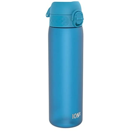 Ion8 Sport Water Bottle- Leakproof and BPA-free Water Bottle - Fits in Lunch Boxes  Handbags  Car Cup Holders  Backpacks and Bike Holders  17 oz / 500 ml (Pack of 1) - OneTouch 2.0 - Blue 2.0