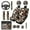 Brown Cow Print, variant on Car Seat Covers Full Set for Women Brown Leopard Print Car Accessories Seat Covers with Steering Wheel Cover Armrest Cover Seat Belt Pads Headrest Cover Coasters Keychain 14 Pcs Set