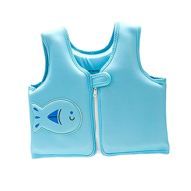 Chaleco salvavidas para niños para surf, deportes acuáticos y kayak. Pescado Azul