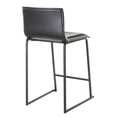 thumbnail image 4 of LumiSource 26" Modern Black Counter Stools with Faux Leather Seat - Set of 2, 4 of 5