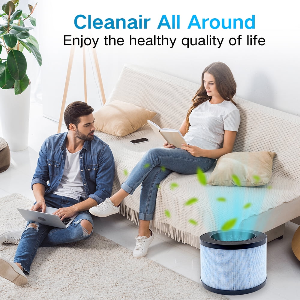 4-Pack DH-JH01 HEPA Replacement Filter Compatible with ALROCKET JH01 JH06/ KLOUDIC DH-JH01/ Kloudi JH01/ BREEZOME JH01 Air Purifier, and AROEVE MK01 & MK06
