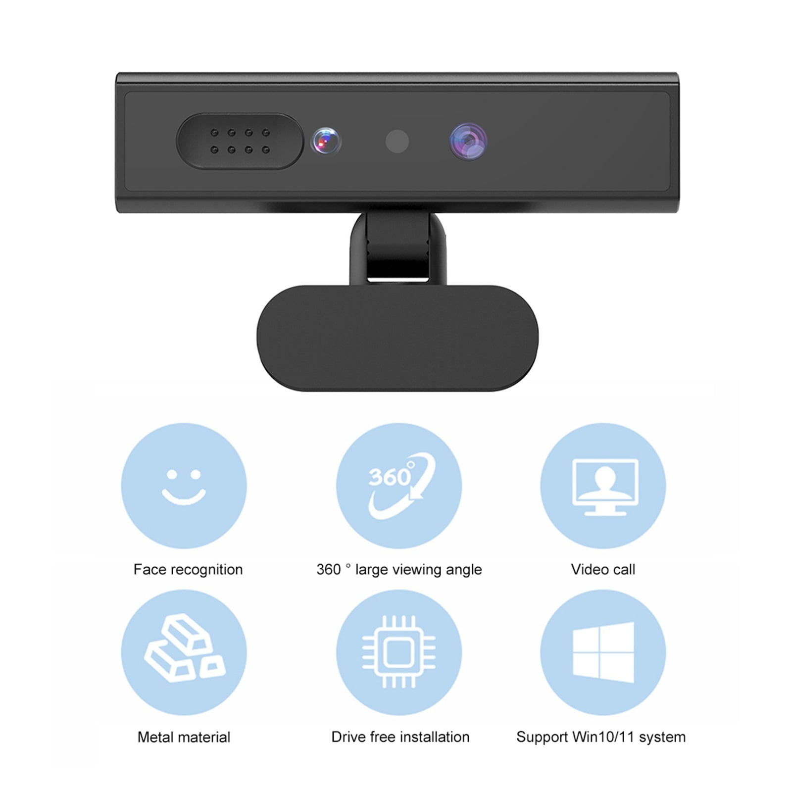 Facial Recognition Webcam Full HD 1080P 5MP Web Camera For Identification Login For Desktop Laptop For Conferencing, Live Streaming, Recording ,HD Video