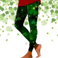 thumbnail image 1 of MKLEKYY Leggings push up para mujer, leggings estampados del Día de San Patricio para mujer, pantalones de yoga deportivos para entrenamiento y fitness 598, 1 of 3