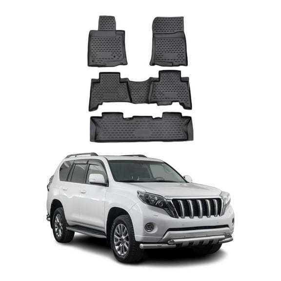 OMAC Floor Mats Liner for Lexus GX 460 2010-2013 Black TPE All-Weather 5x