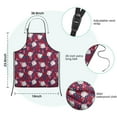 thumbnail image 7 of Red Baseballs with Blue Flowers Pattern Kids Aprons for Girls and Boys,Adjustable Neck Strap Toddler Aprons for Kids Cooking Baking, 7 of 7