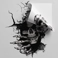 thumbnail image 6 of Halloween Skull Wall Stickers, 45 CM PVC Decals, Self-Adhesive Spooky Decor for Living Room Bedroom, 6 of 7
