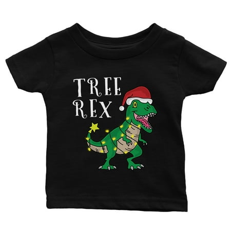 

Tree Rex Funny Holiday BLACK Baby Shirt X-mas Gift