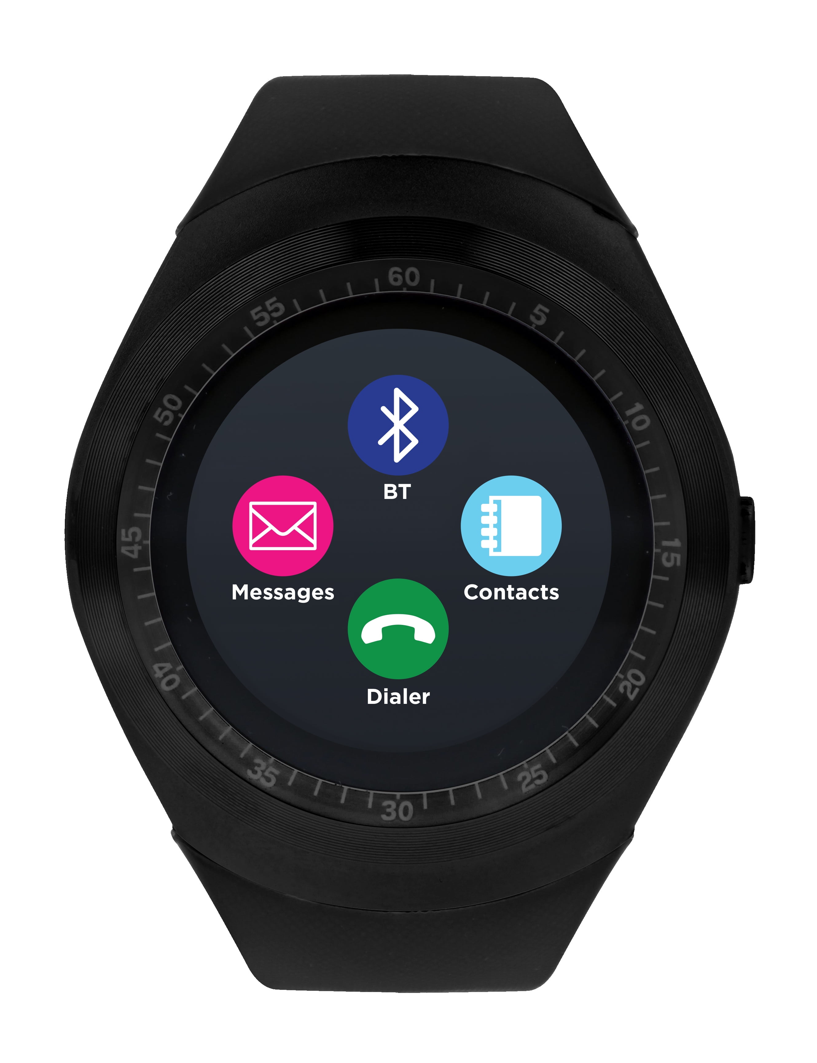 iTouch - iTouch Curve Smartwatch Black Case with Black Strap - Walmart.com - Walmart.com