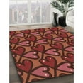 thumbnail image 2 of Ahgly Company Indoor Round Patterned Grapefruit Red Area Rugs, 8' Round, 2 of 6