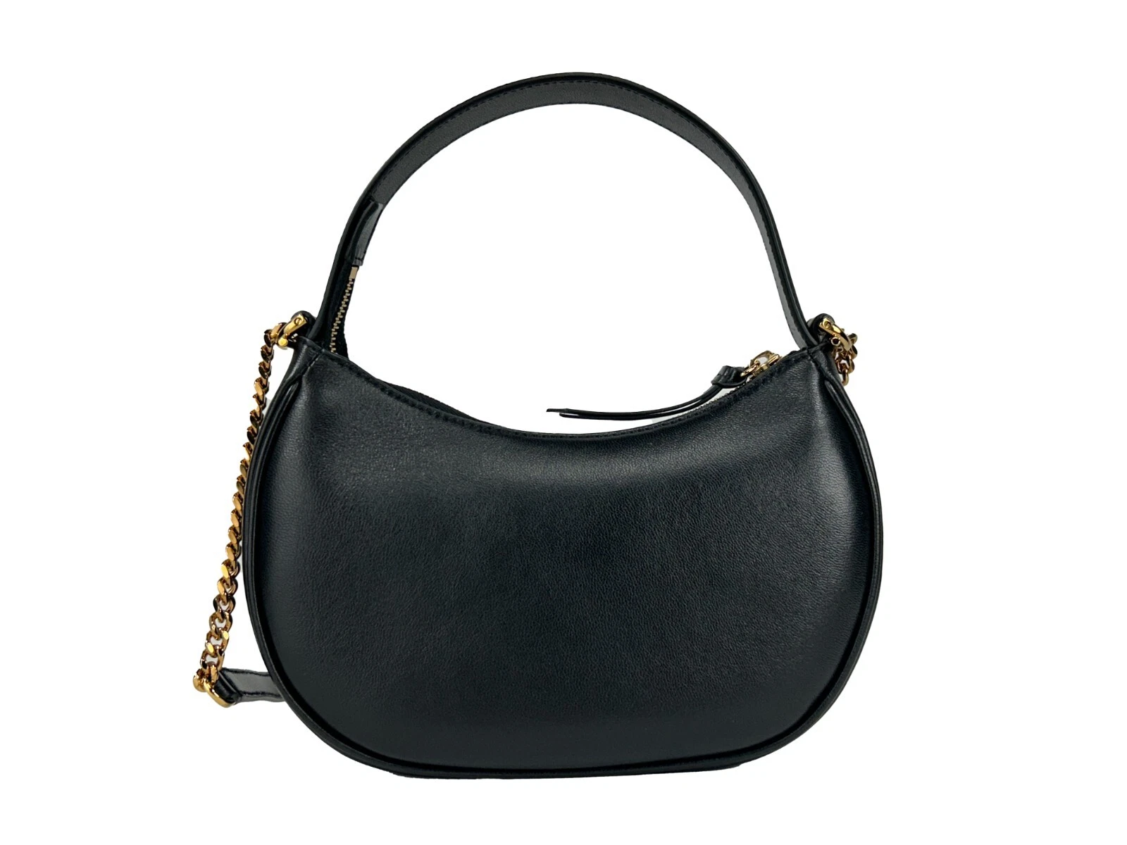 ショルダーバッグ・ポシェット VERSACE Women Shoulder Bags 10111781A051341B00V Black Versace Quilted Black Leather Half Moon Chain Crossbody Bag