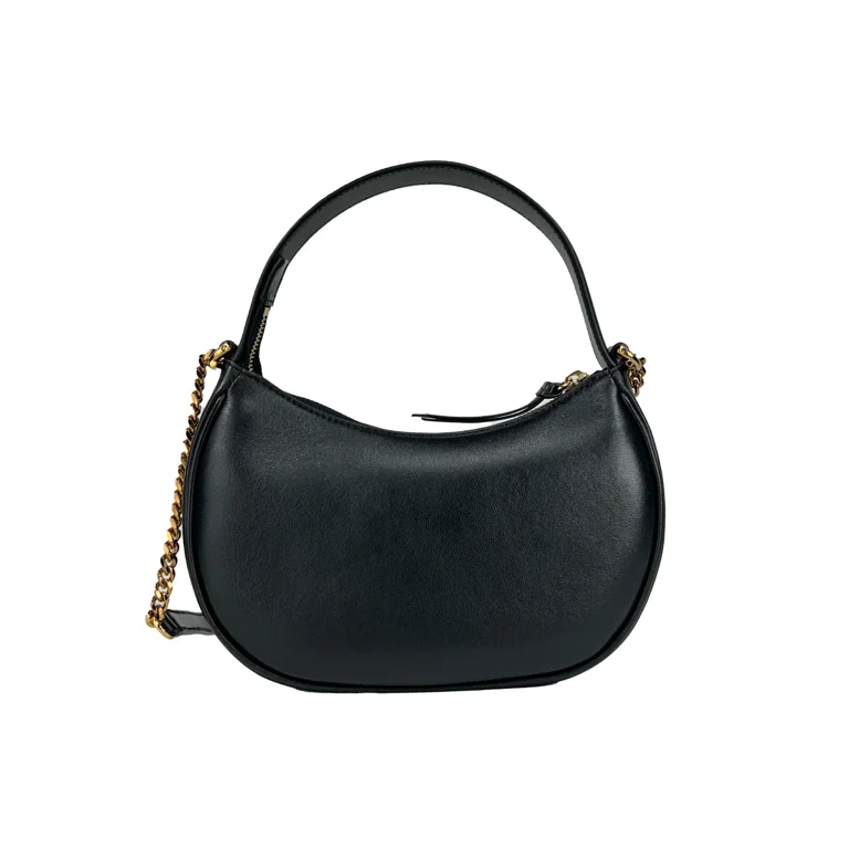バッグ Versace Leather Round Shoulder Bag Versace La Medusa Round Quilted Leather Black Shoulder Bag