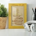 thumbnail image 6 of Antique Ship Plan IV -Framed Print w/glass-Sunflower Yellow, 6 of 8
