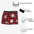 thumbnail image 6 of Kll Snowflakes On A Buffalo Plaid Christmas Men'S Cotton Boxer Briefs Underwear-Small, 6 of 9
