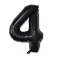 thumbnail image 1 of 40" Numbers #0,1,2,3,4,5,6,7,8,9 Foil Birthday Party Balloon (Black, #4), 1 of 3
