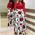 thumbnail image 1 of Robe maxi à Manches Courtes à Imprimé floral pour Femmes, 1 of 2