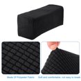 thumbnail image 4 of Uxcell 2pcs Stretch Armrest Covers, Couch Arm Covers with Twist Pin, Protector Slipcovers for Chairs Sofa Black, 4 of 6