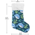 thumbnail image 5 of Coolnut Cute Sea Creature Whale Bubble Seaweed Christmas Stockings 1PCS,Big Xmas Stockings Gift Decorations and Party Supplies,Used for Fireplace Decoration Socks Christmas Tree Decoration, 5 of 7